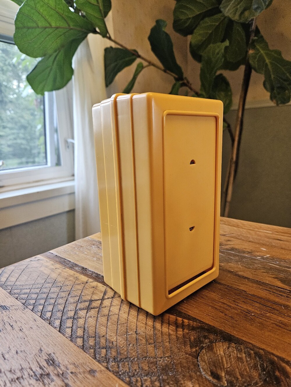 Vintage Harvest Gold Orchid Napkins Dispenser (1970s)